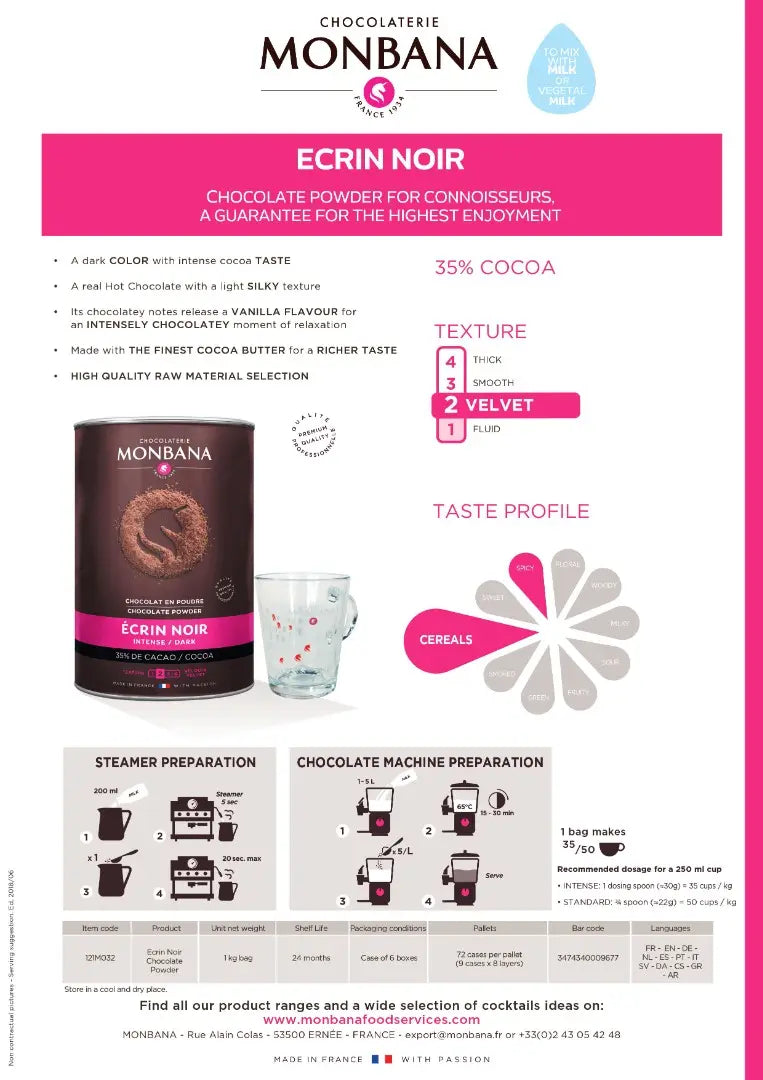 Monbana 35% Cocoa Chocolate Powder