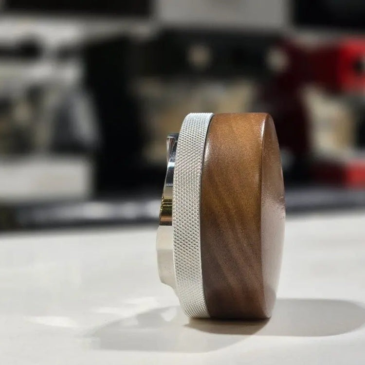 Coffee Distribution Tool - Walnut, Stainless Steel