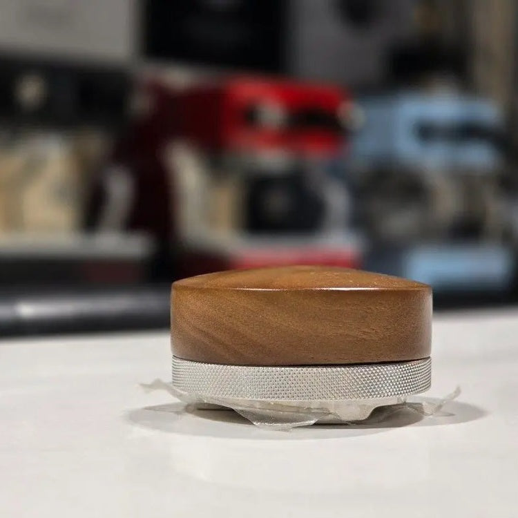 Coffee Distribution Tool - Walnut, Stainless Steel